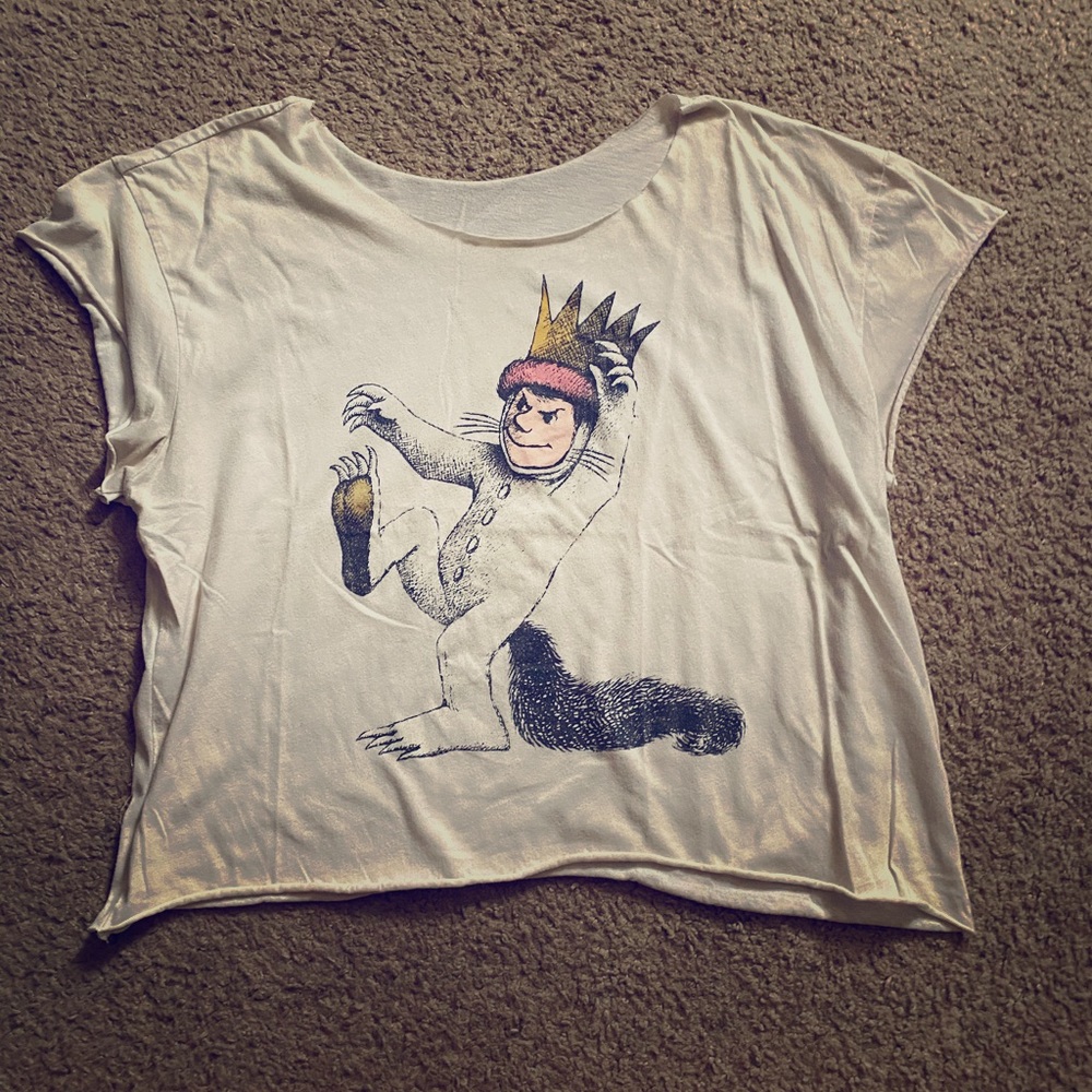 Hand cropped Vintage T-Where The Wild Things Are